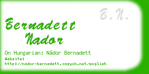 bernadett nador business card