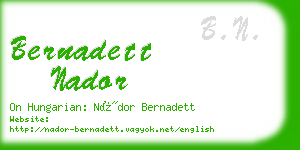 bernadett nador business card